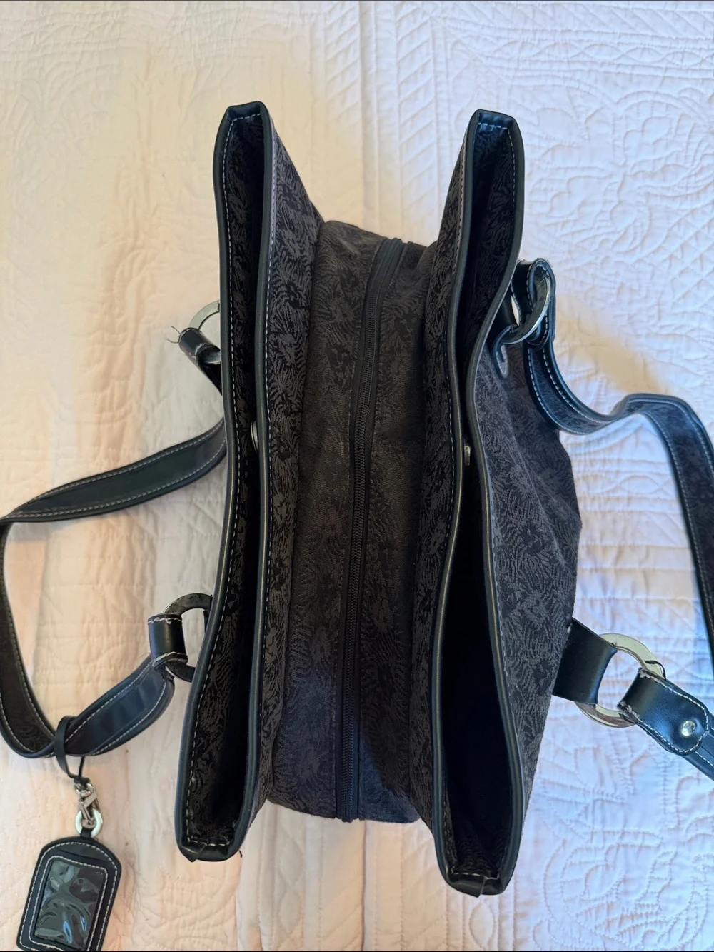Anne Klein Black Tote with ID Tag